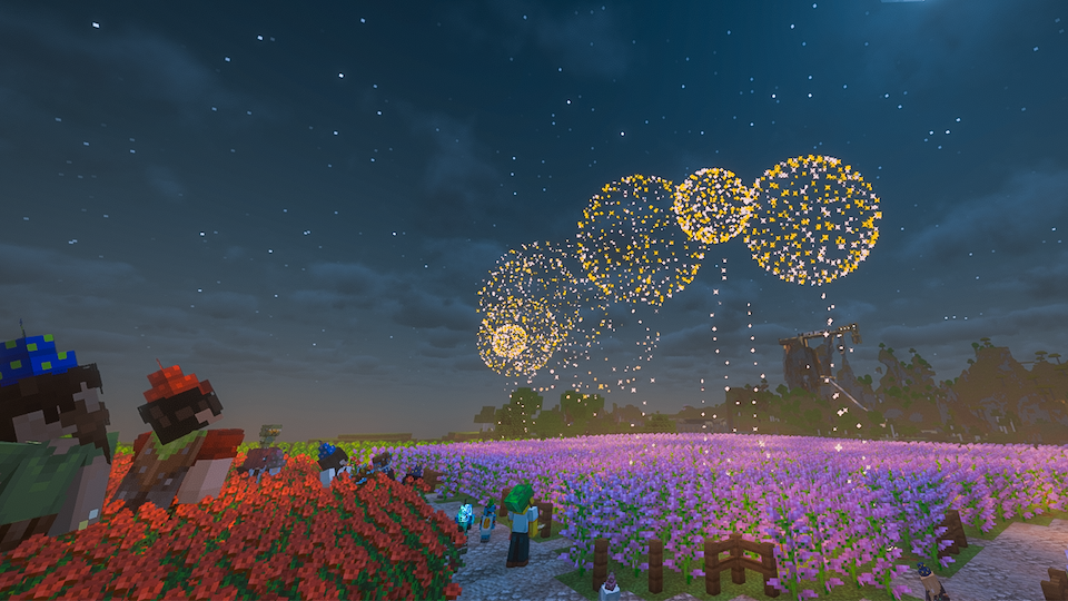 A firework show on the SiteB server